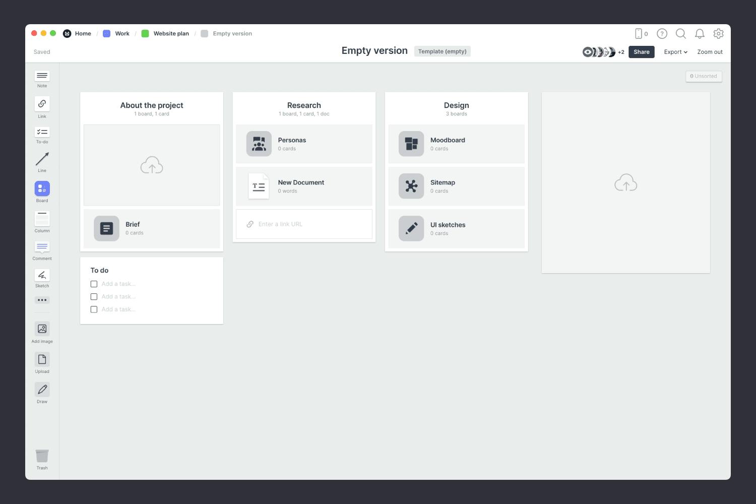 Website design plan template