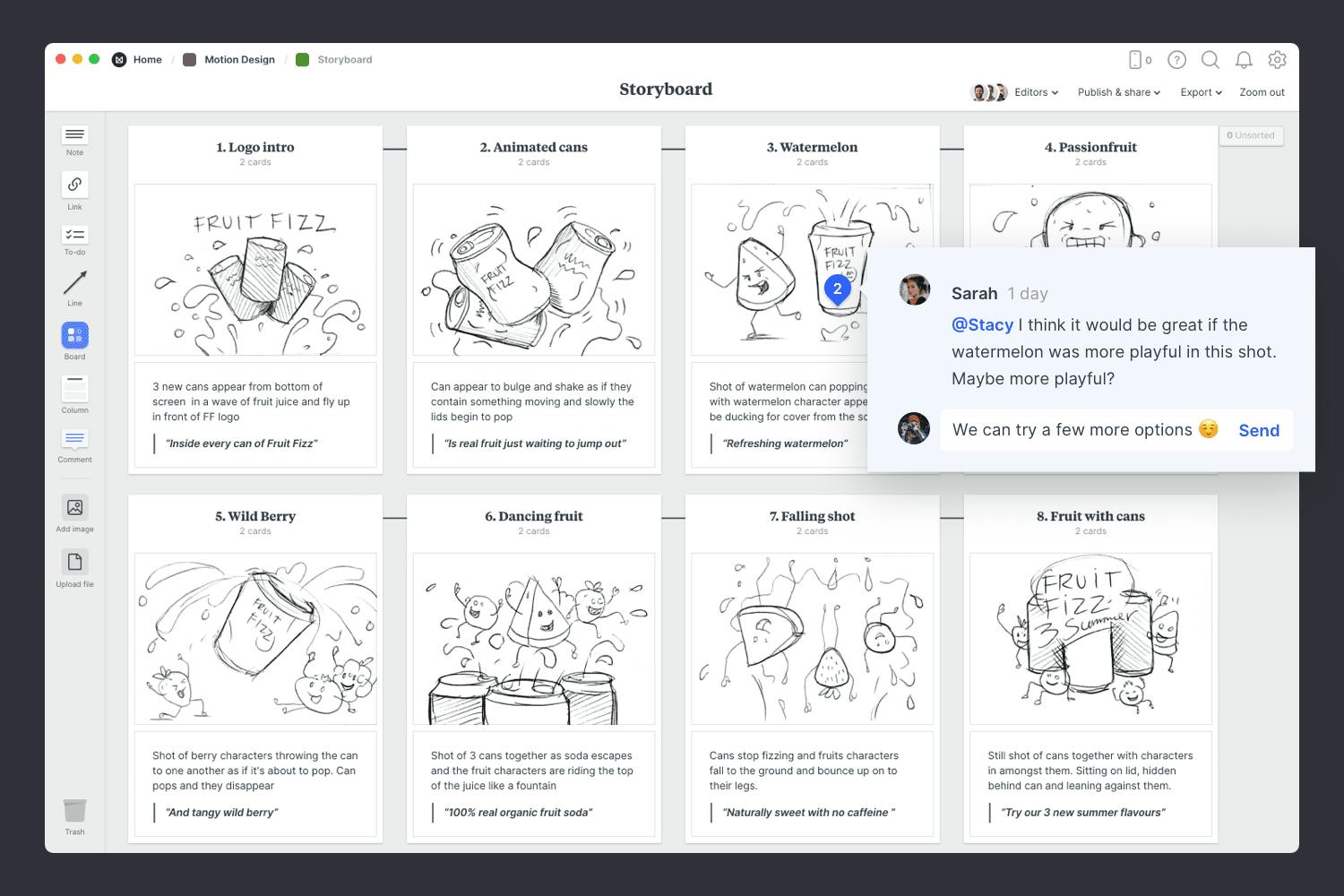 Motion design storyboard step06