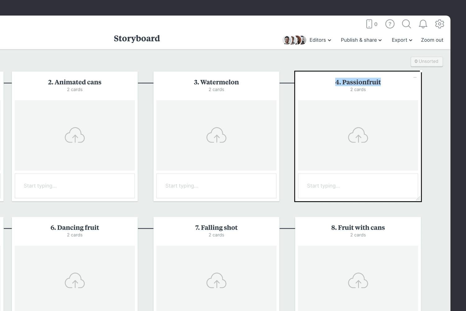 Motion design storyboard template step02