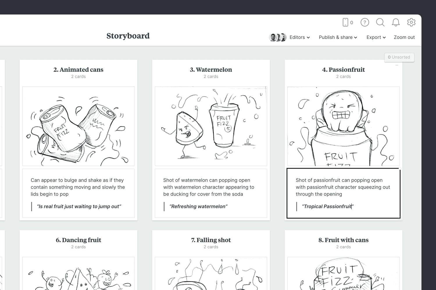 Motion design storyboard step04