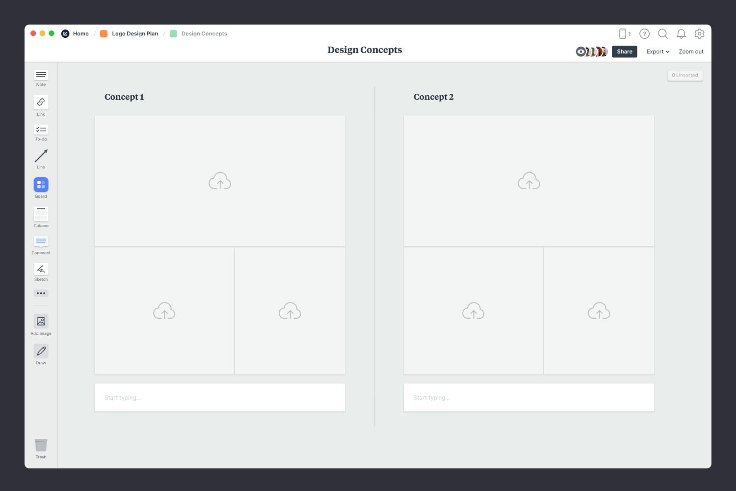 logo presentation template step 1