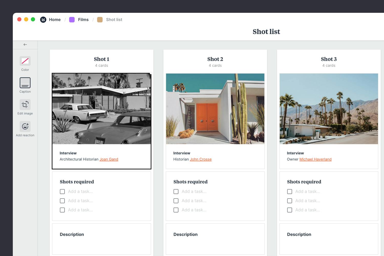 Film shotlist template step02