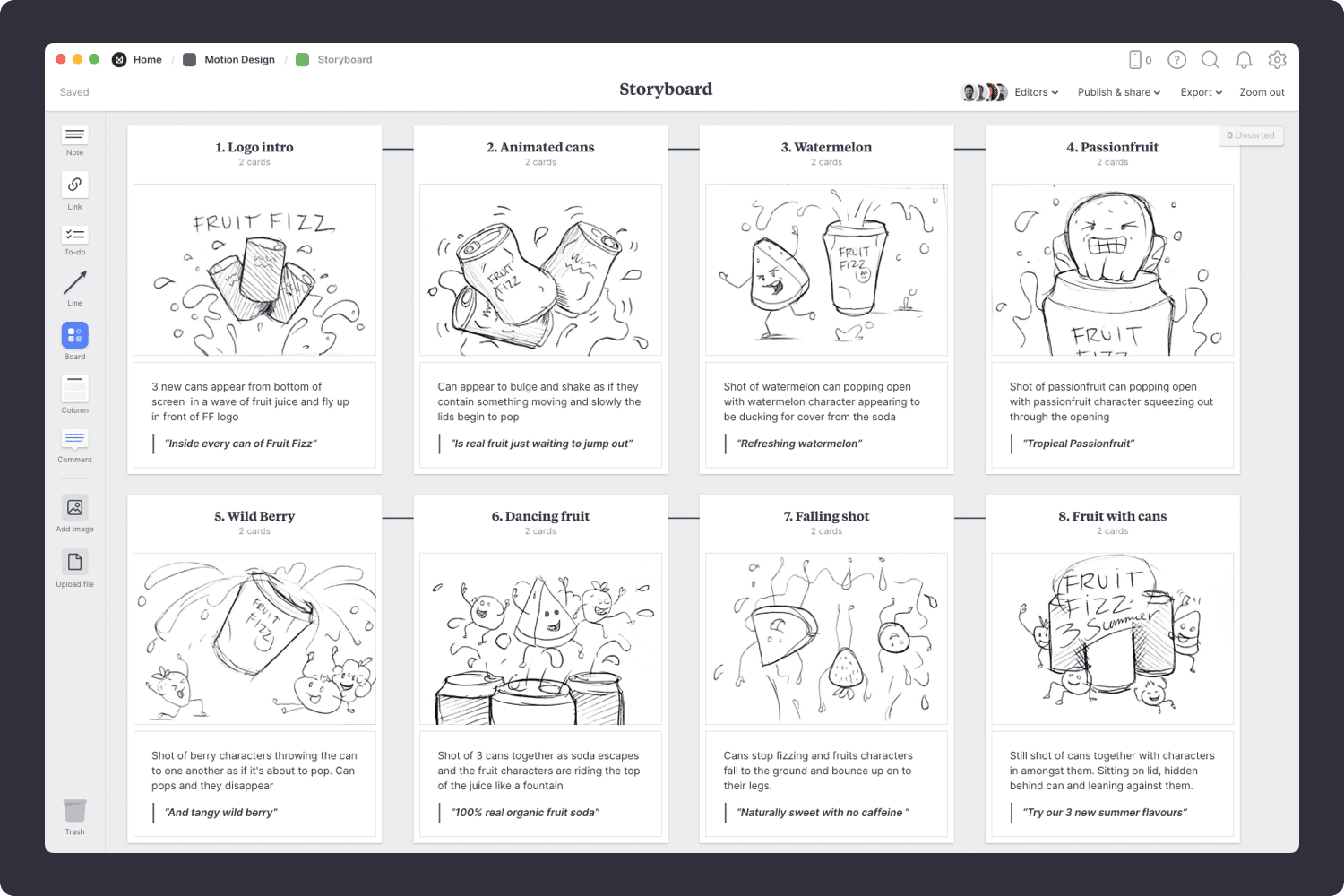 Motion design storyboard template step05