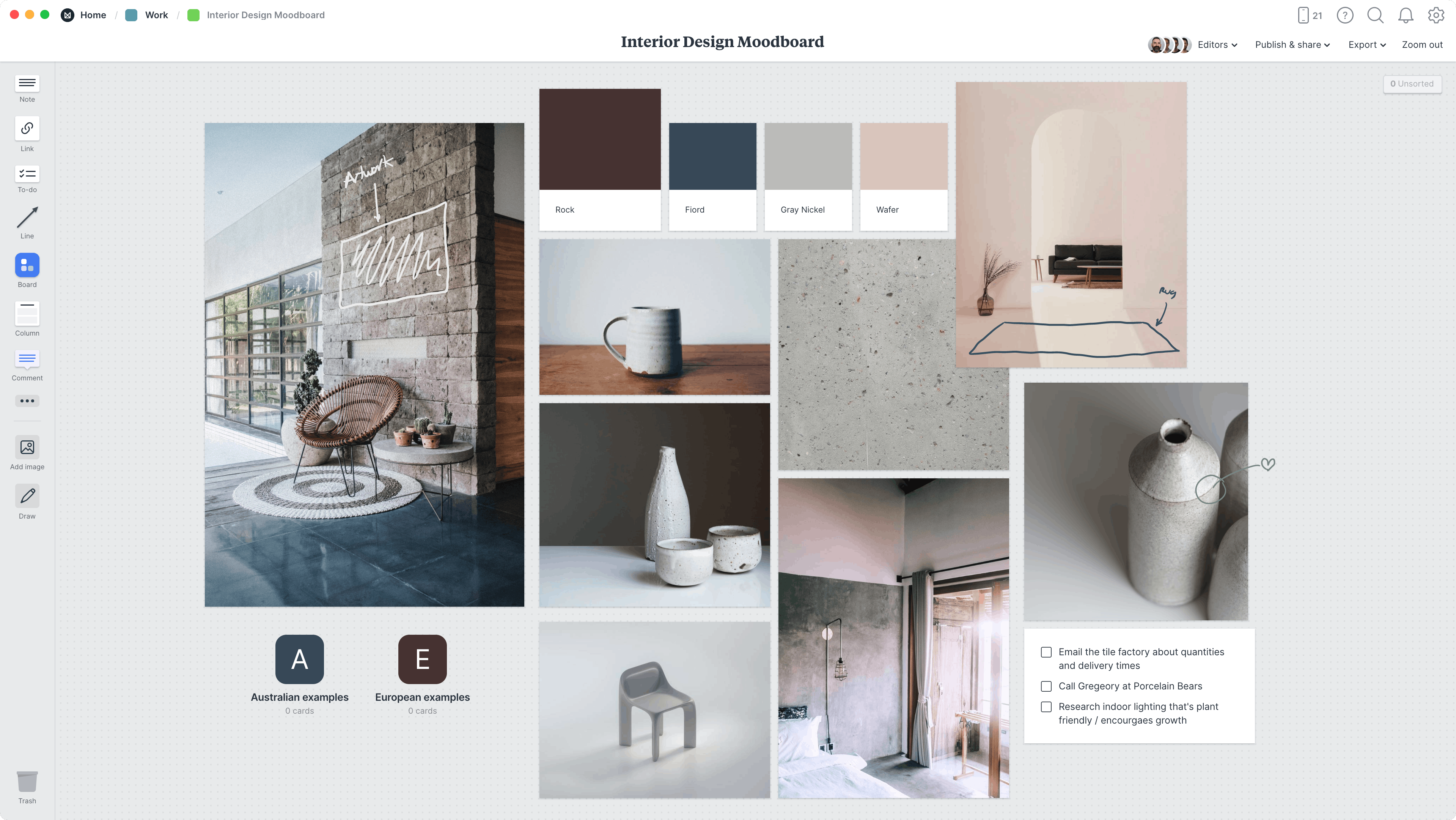 Interior Design Moodboard Example