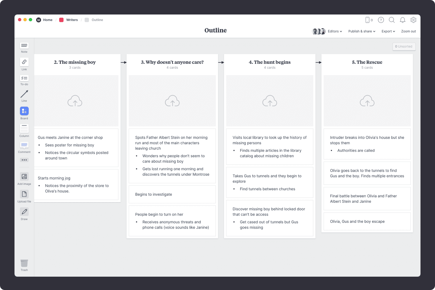 Story outline template