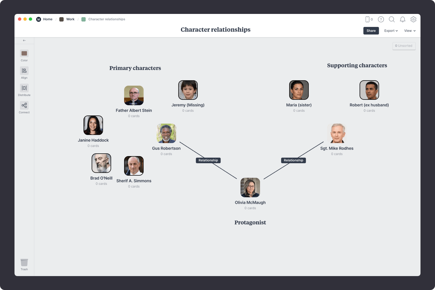 character relationship Step4